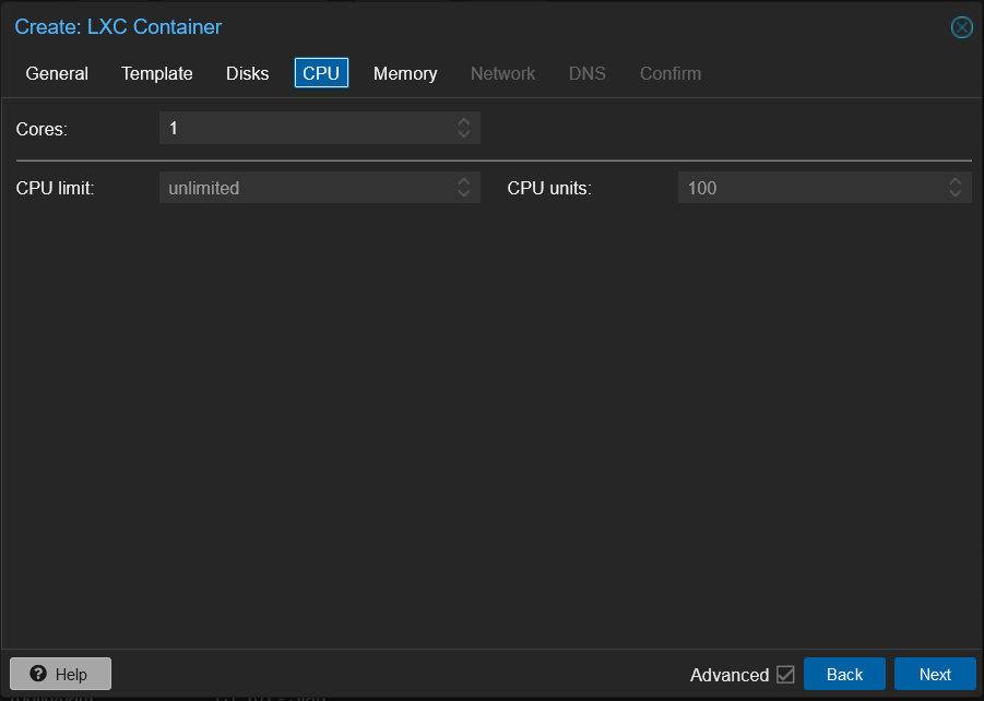 Proxmox Container Template