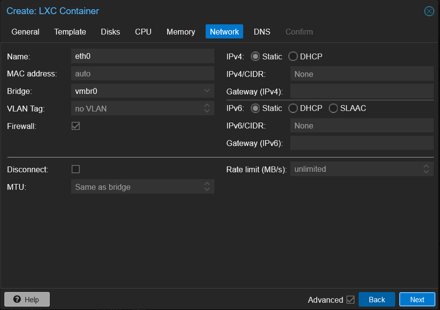 Proxmox Container Template